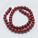 Chapelets de perles en jaspe rouge naturel X-G-I199-25-6mm-2