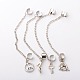 CCB Plastic Pendant Cuff Earrings EJEW-JE01153-1