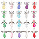 SUNNYCLUE 1 Box 60Pcs Angel Charms Angel Beads Beading Guardian Angel Charm Beaded Wings Faceted Glass Charms for Jewelry Making Charm Party Favor Gift DIY Necklace Earring Keychain Craft Mixed Color FIND-SC0004-04-1