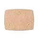 空白のクラフト紙のイヤリング ディスプレイ カード  長方形  バリーウッド  4x5x0.05cm  穴：1.5mm CDIS-G005-09-2