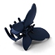 つや消し蝶の髪の爪のクリップ  女性のためのプラスチック製の蝶のポニーテールのヘアクリップ  ゴールデンロッド  59.94x67.82x44.96mm OHAR-PW0003-005D-3
