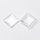 Transparent Glass Square Cabochons X-GGLA-S022-20mm-2