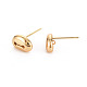 Oval Brass Earring Findings KK-S356-440-NF-4
