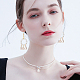 Benecreat 16pcs 4 style abs plastique imitation perle pendentifs KK-BC0009-40-5