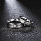 Regalos del día de san valentín anillos de pareja de circonita cúbica de acero de titanio para hombres RJEW-BB16438-9-4
