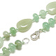 Natural Green Aventurine Beaded Necklaces NJEW-S399-17-2