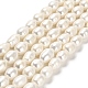 Fili di perle di perle d'acqua dolce coltivate naturali PEAR-E016-081-1