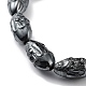 Non-Magnetic Synthetic Hematite Beaded Stretch Bracelets BJEW-H589-01G-2