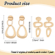 ANATTASOUL 4 Pairs 4 Style Alloy Hollow Teardrop Dangle Stud Earrings for Women EJEW-AN0004-34-2