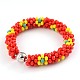 Verre à facettes bracelets de perles Abacus BJEW-J170-A05-1
