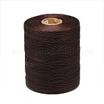 Waxed Polyester Cord, Coconut Brown, 1x0.5mm, about 743.66 Yards(680m)/Roll