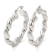 Серьги-кольца из латуни EJEW-K248-15P