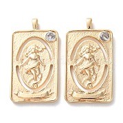 Латунные микро проложить кубического циркония подвески KK-C079-04G