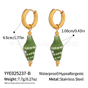 Серьги-кольца в форме ракушки из нержавеющей стали RR5030-2