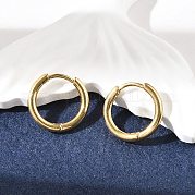 Серьги-кольца из нержавеющей стали 304 с ионным покрытием (IP) EJEW-P177-G-07