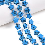 Нити из синтетических бирюзовых бусин G-T138-193