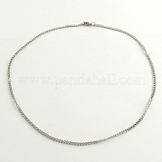 304 Stainless Steel Curb Chain Necklaces NJEW-R223-04