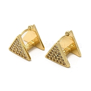 Серьги-кольца из золотой латуни с микропаве из циркония EJEW-C073-04B-G