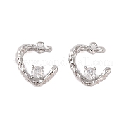 Подвески из латуни с прозрачным стеклом KK-N254-55P