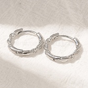Серьги-кольца из латуни с покрытием стойки EJEW-H143-21P