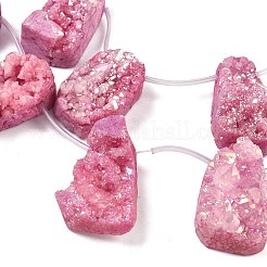 Galvani natürliche druzy Achat Perlen Stränge&nbsp;G-N0259-04