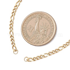 3 mm Figarokette aus 304 Edelstahl zur Herstellung von Halsketten&nbsp;AJEW-JB01465-01