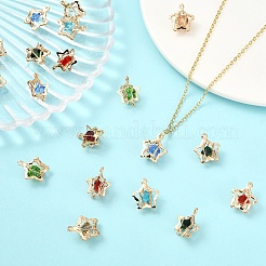 40 Stück 8 Farben Strass-Anhänger&nbsp;IFIN-YW0003-95