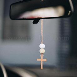 4 pz croce in legno ornamento da appendere&nbsp;HJEW-DR00103
