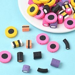 Formes mixtes faits à la main des perles en pâte polymère&nbsp;LS-CLAY-R060-113