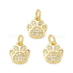 Placcatura a cremagliera in ottone micro pavé di ciondoli con zirconi chiari&nbsp;X-KK-C011-58G