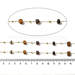 Catene di perline fatte a mano in occhio di tigre naturale&nbsp;CHC-F020-09G-11