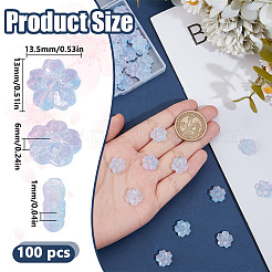 100 pz perline di vetro trasparente&nbsp;GLAA-DR0001-04B