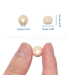 Des perles en bois naturel&nbsp;TB10mmY-8