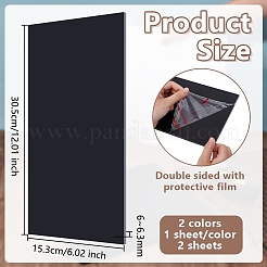 2 Blatt 2 Farben HDPE-Kunststoffplatten&nbsp;DIY-OC0014-43B