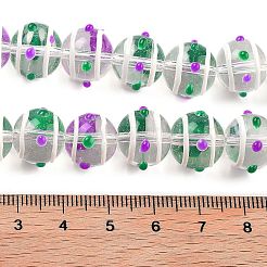 Vidrio con hebras de cuentas de esmalte.&nbsp;GLAA-M047-01D