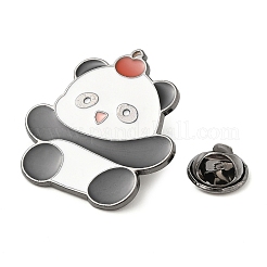Épingles en émail panda&nbsp;JEWB-K012-03I-EB