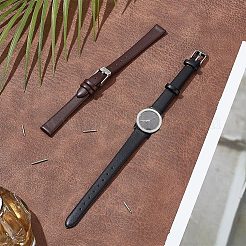 2 Satz strukturierte Lederarmbänder in 2 Farben&nbsp;AJEW-FG0003-83