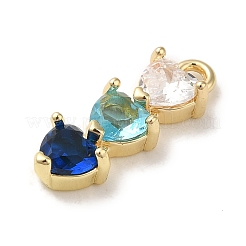 Ciondoli di zirconi in ottone&nbsp;KK-G499-07G-03