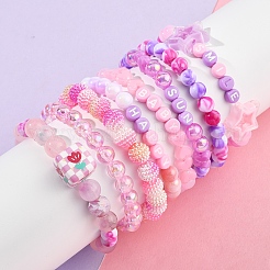 DIY-Set zur Herstellung von Stretch-Armbändern aus runden Acrylperlen&nbsp;DIY-FS0008-77