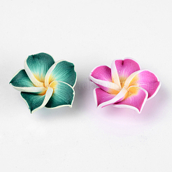 Handgemachten Polymer Clay 3 d Blume Plumeria Perlen&nbsp;X-CLAY-Q192-20mm-M