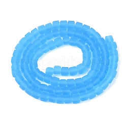 Hebras de cuentas de vidrio esmerilado transparente&nbsp;GLAA-N072-01A-A12