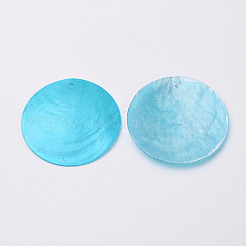 Grandi pendenti conchiglia di acqua dolce colorata&nbsp;X-SHEL-T007-62A