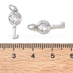 Ciondoli in ottone con pavé di zirconi chiari&nbsp;CU-CBA01AA-15P