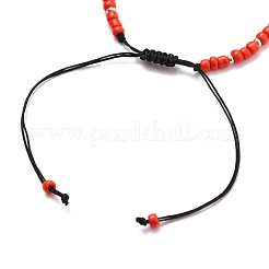Fabrication de bracelet en fil de nylon tressé réglable&nbsp;AJEW-JB00845-01