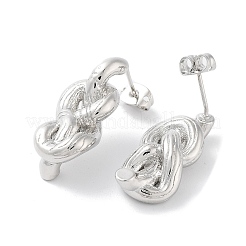 Boucle d'oreille en laiton plaqué en rack&nbsp;EJEW-C081-27P