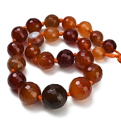 Rangs de perles dégradées en agate naturelle teinte et chauffée&nbsp;GG-CBA007A-D11-01A