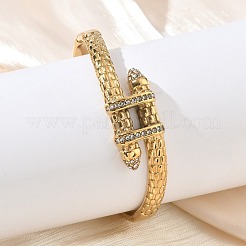 Bracelets à charnière en acier inoxydable 304 avec strass pour femmes&nbsp;BJEW-F540-03G