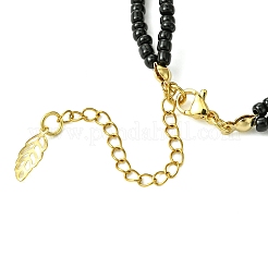 Braccialetti multi-filo di perle di vetro&nbsp;BJEW-MZ00104-04
