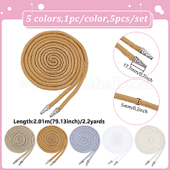5 corde de mariage en ruban de coton de 5 couleurs pour mariage&nbsp;HJEW-BC00046