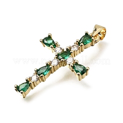 Pendentifs en laiton pavé de zirconiums cubiques de Pâques&nbsp;CU-E002-01A-G05